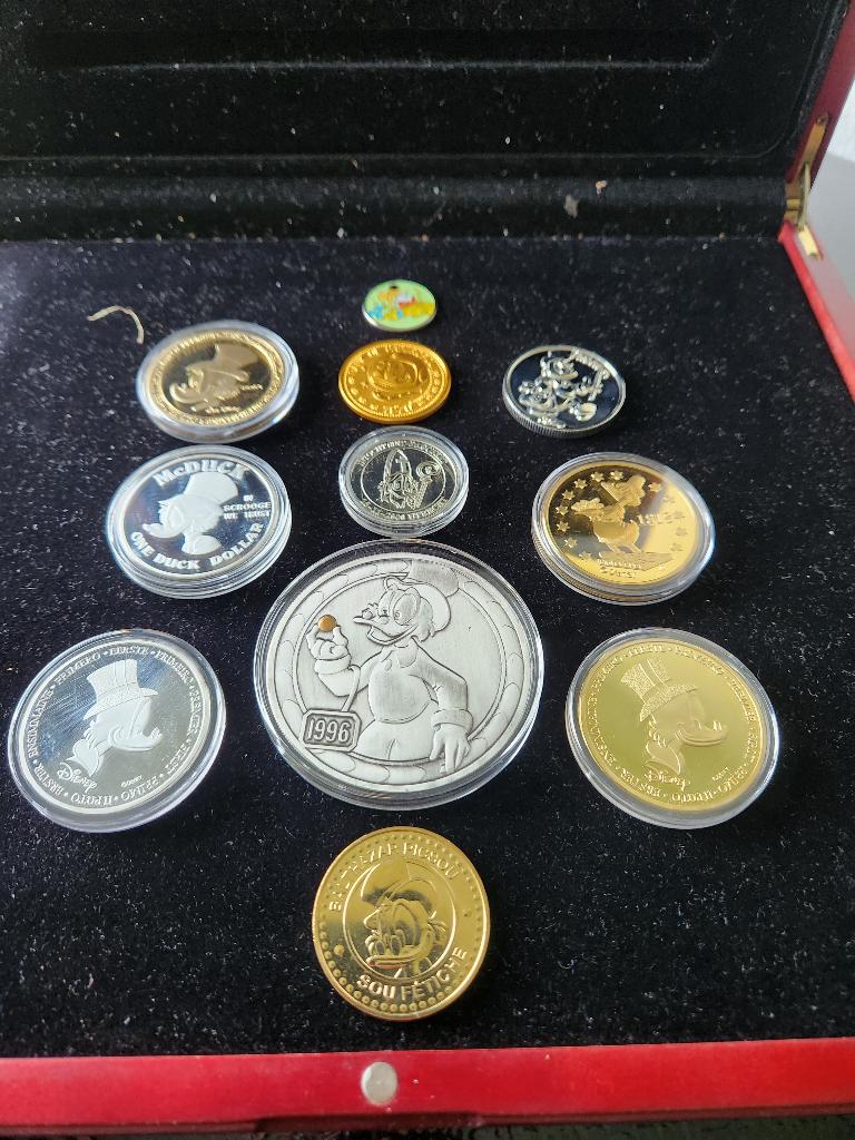 Walt Disney Dagobert Duck Zeldzame Munten Collectie 11 Stuks, Verzamelen, Disney, Zo goed als nieuw, Overige typen, Donald Duck