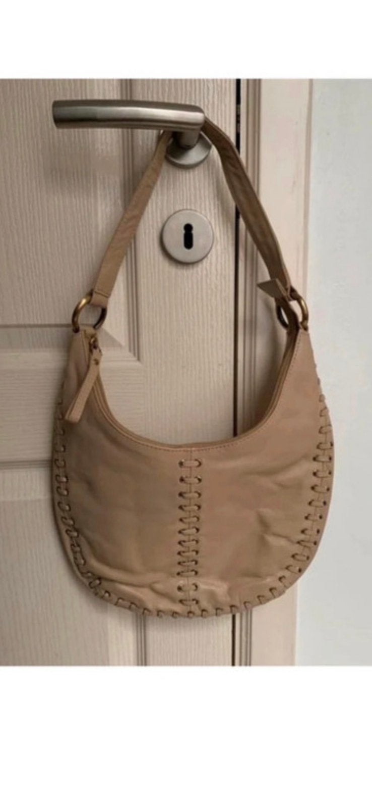 Sac a main femme cuir neuf RUBINSTEIN, Enlèvement, Neuf, Beige, Sac à main