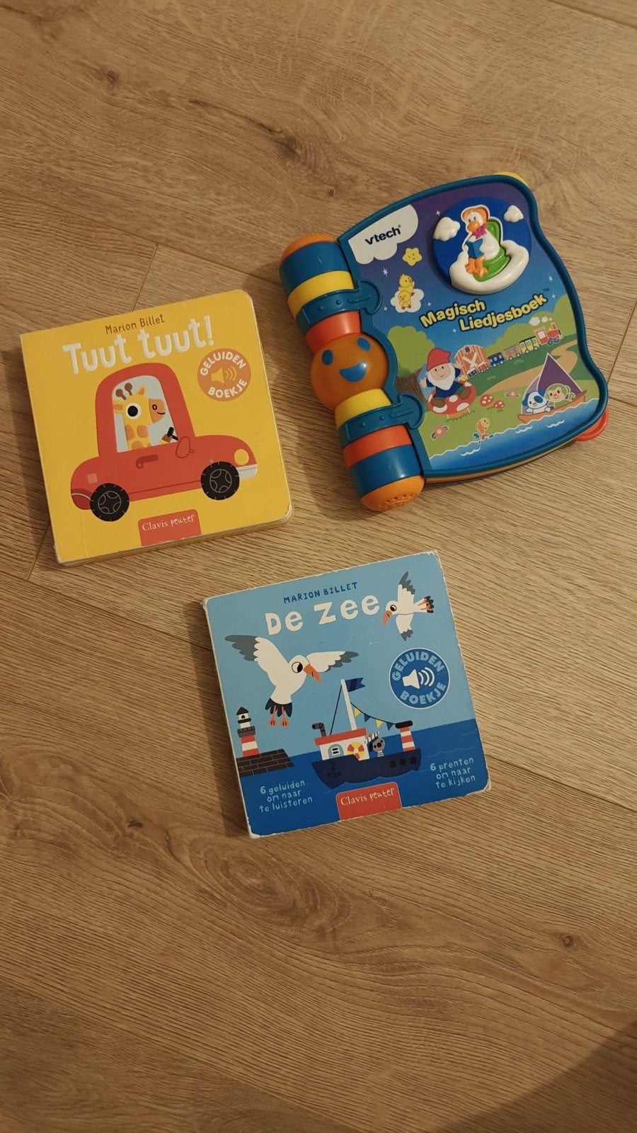 Set van 3 geluidenboekjes Clavis en Vtech, Enlèvement ou Envoi, Utilisé, 1 à 2 ans