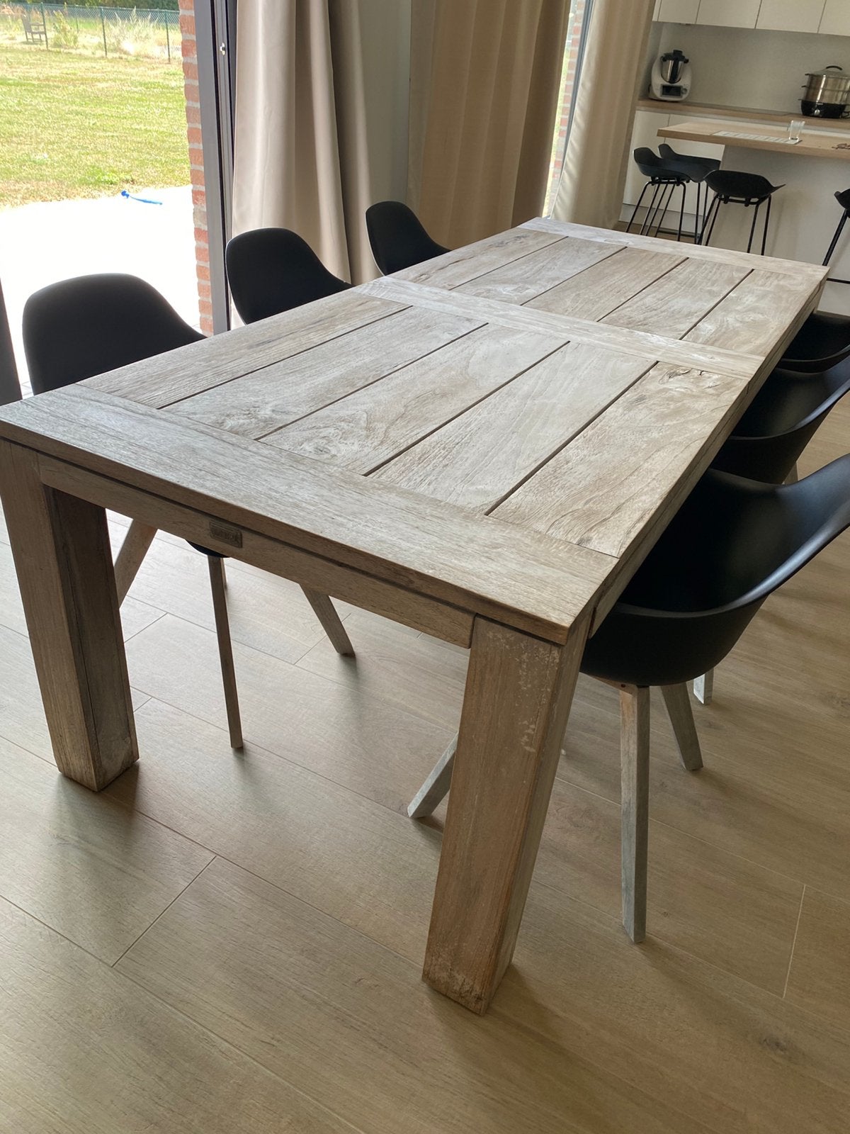 Table de jardin ou d’intérieur en teck massif, Maison & Meubles, Tables | Tables à manger, Teck, 200 cm ou plus, Enlèvement, Utilisé