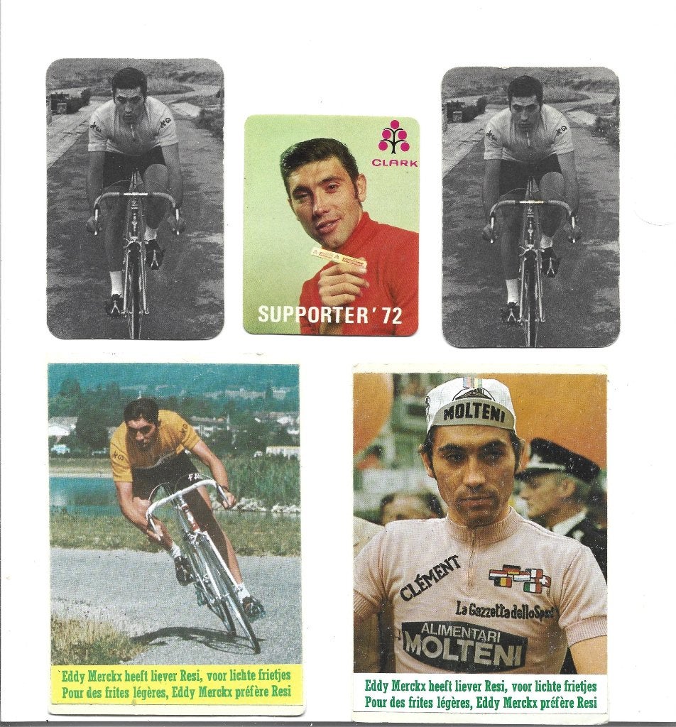 Cyclisme -Eddy Merckx - Photos - Bagues - Stickers - Timbres, Envoi, Utilisé