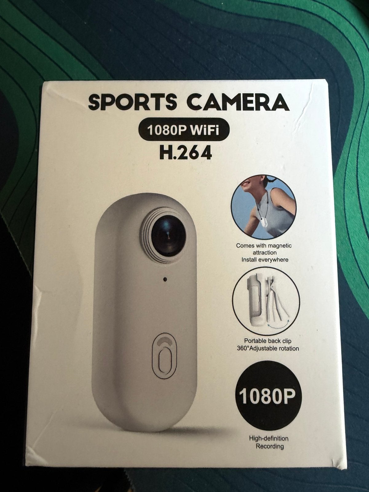 Mini actiecamera 1080P WiFi – magnetisch, clip en hanger, Enlèvement ou Envoi, Comme neuf