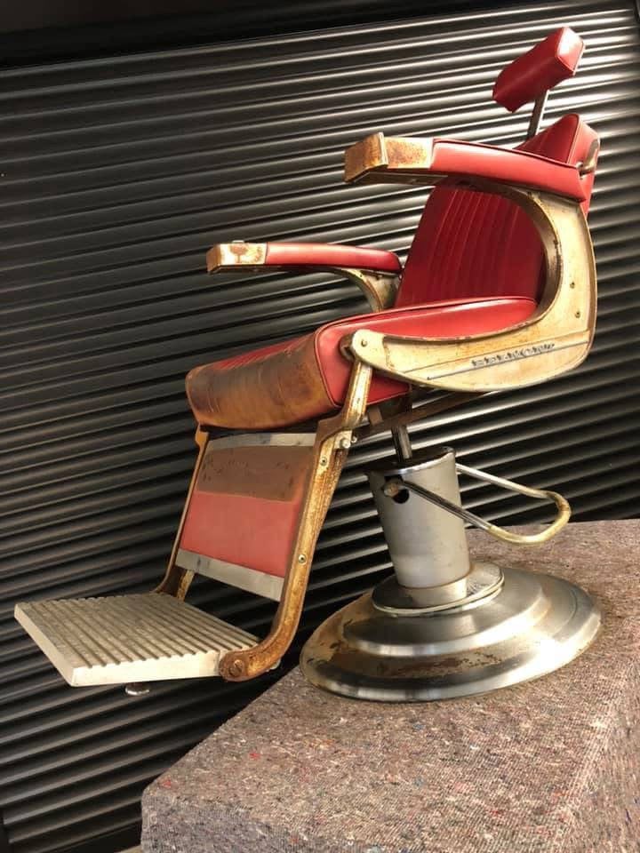 Vintage Barber stoel Belmont, 75 à 100 cm, Vintage, Enlèvement, Utilisé