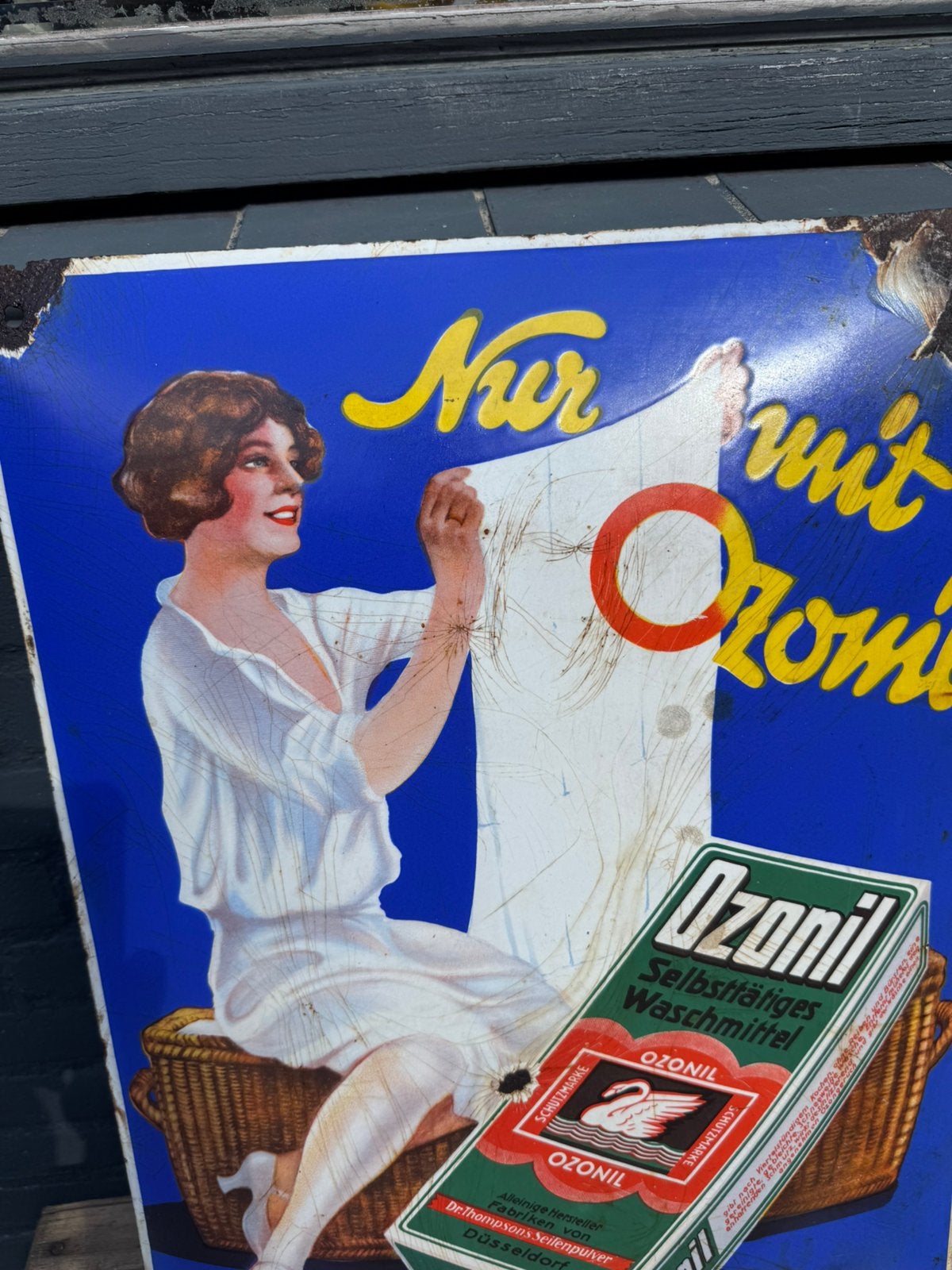 Panneau d'affichage en émail Ozonil, Enlèvement ou Envoi