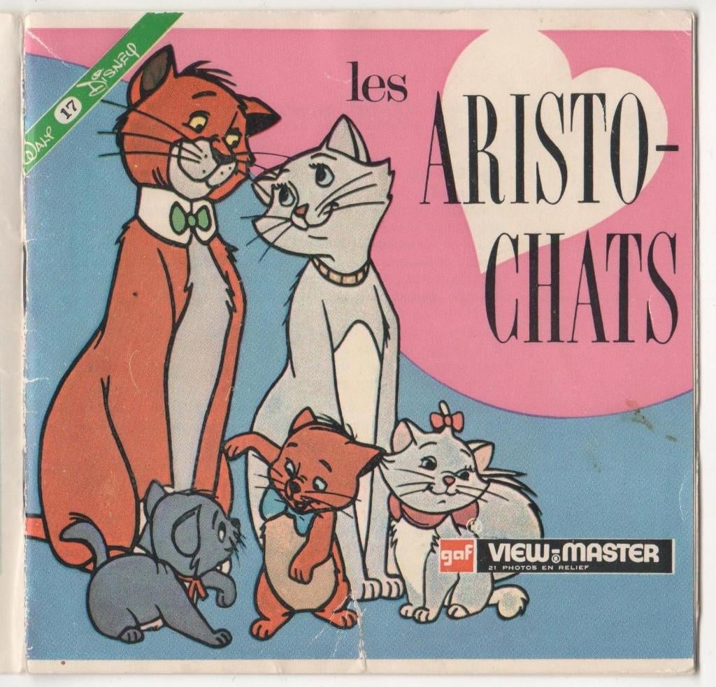 View-master Les Aristochats B 365 FR, Antiquités & Art, Enlèvement ou Envoi
