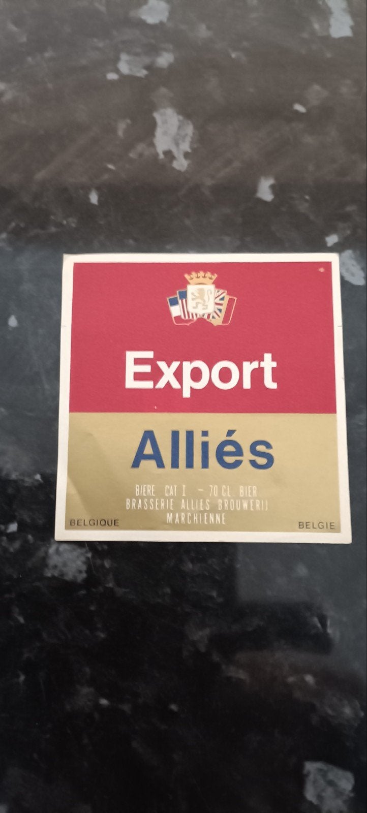 bieretiket Allies export Marchienne, Collections, Enlèvement ou Envoi