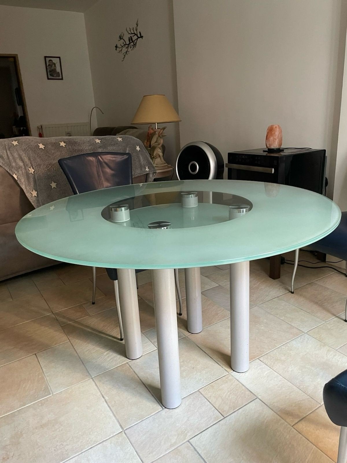 Glazen tafel 120 cm, Huis en Inrichting, Ophalen