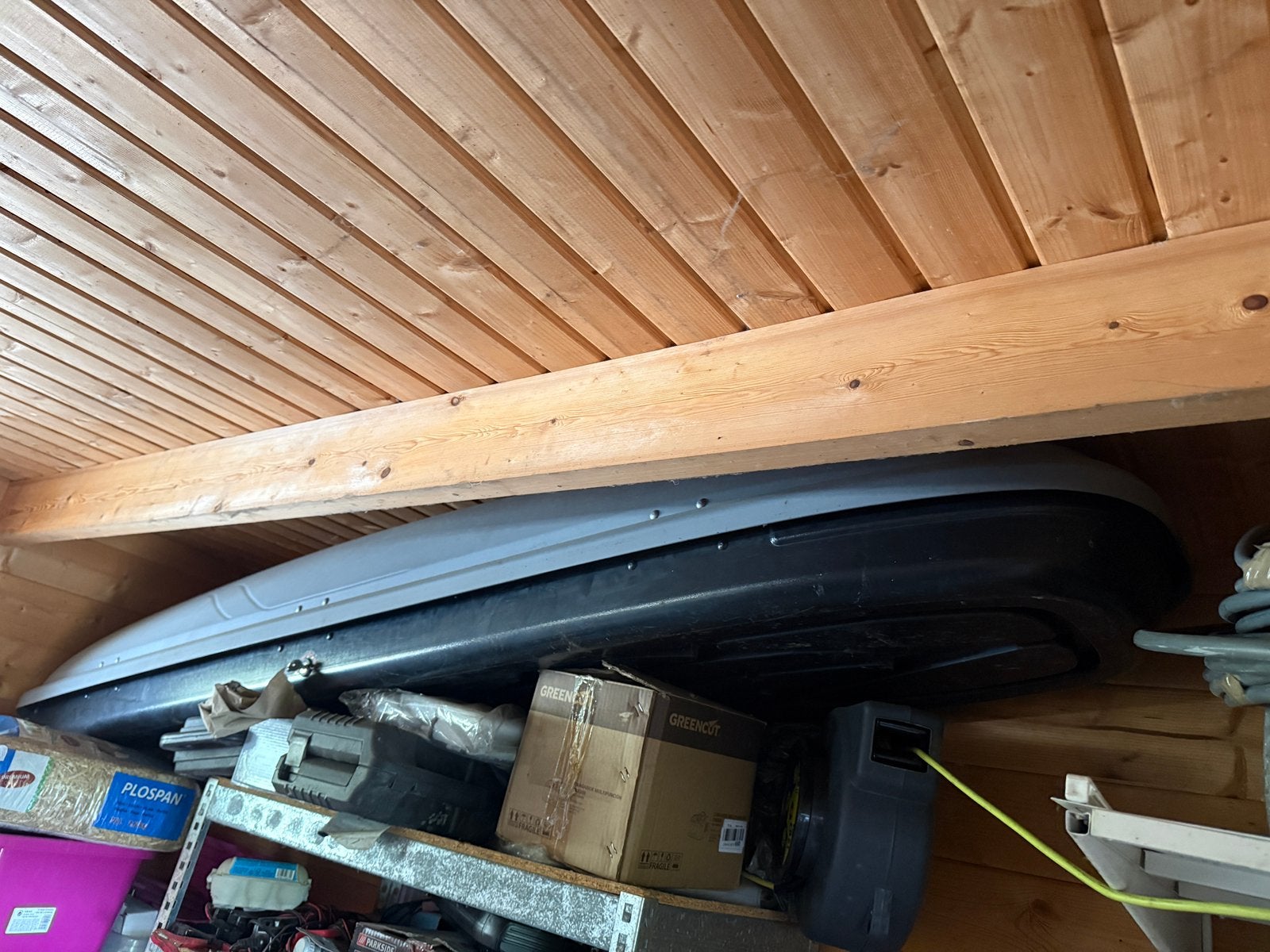 Lange dakkoffer 1x gebruikt 2m15x50, Auto diversen, Ophalen, Zo goed als nieuw