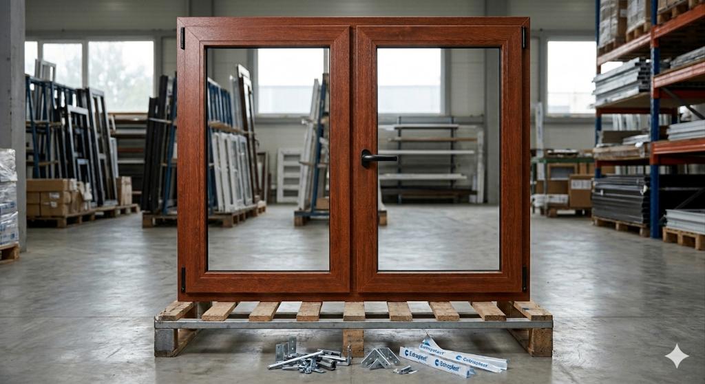 À SAISIR : Châssis Double Oscillo-Battant Neuf. 400EUR, Bricolage & Construction, Vitres, Châssis & Fenêtres, Neuf, Double vitrage