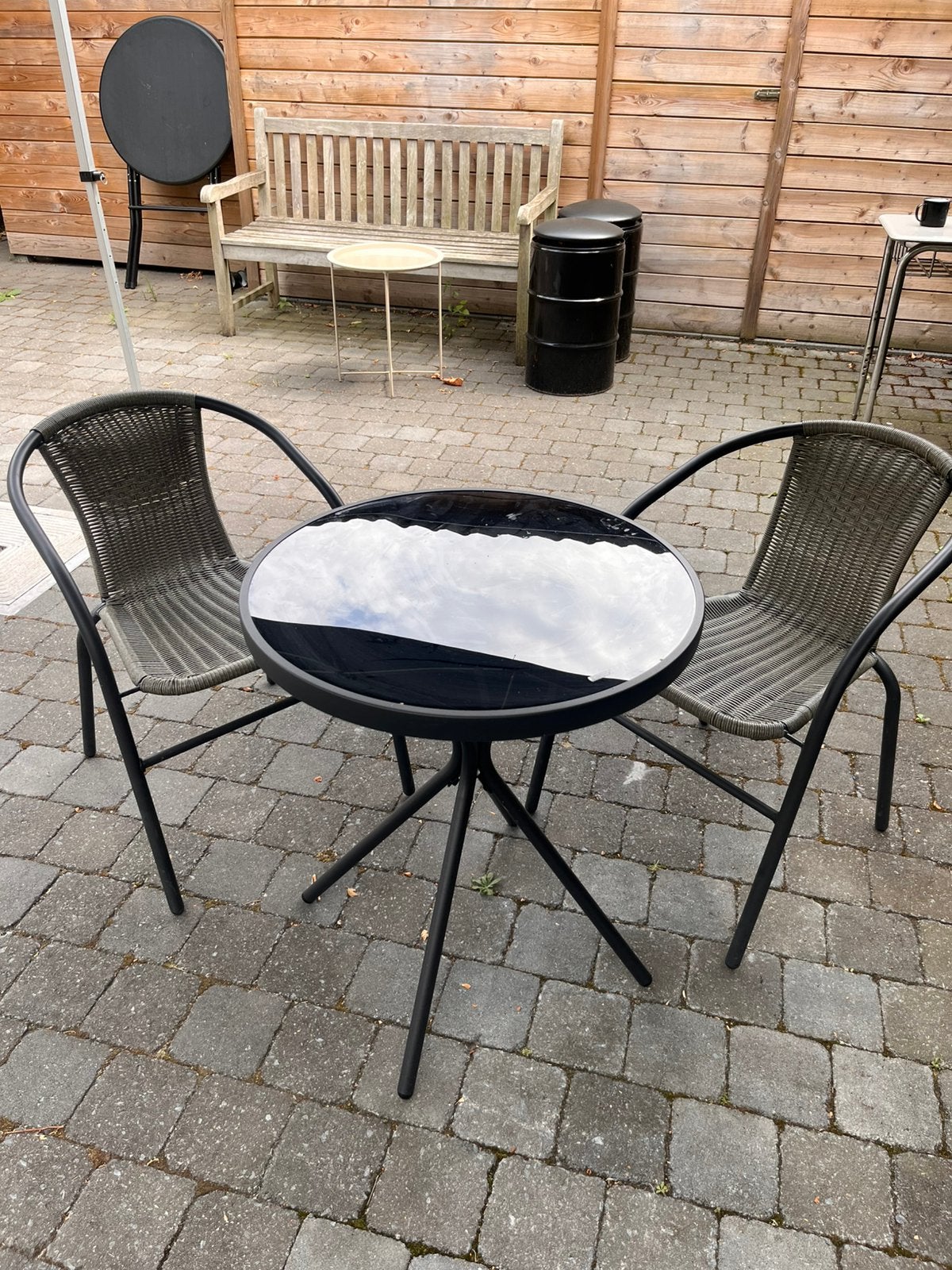 3 bistro sets, Ophalen, Zo goed als nieuw