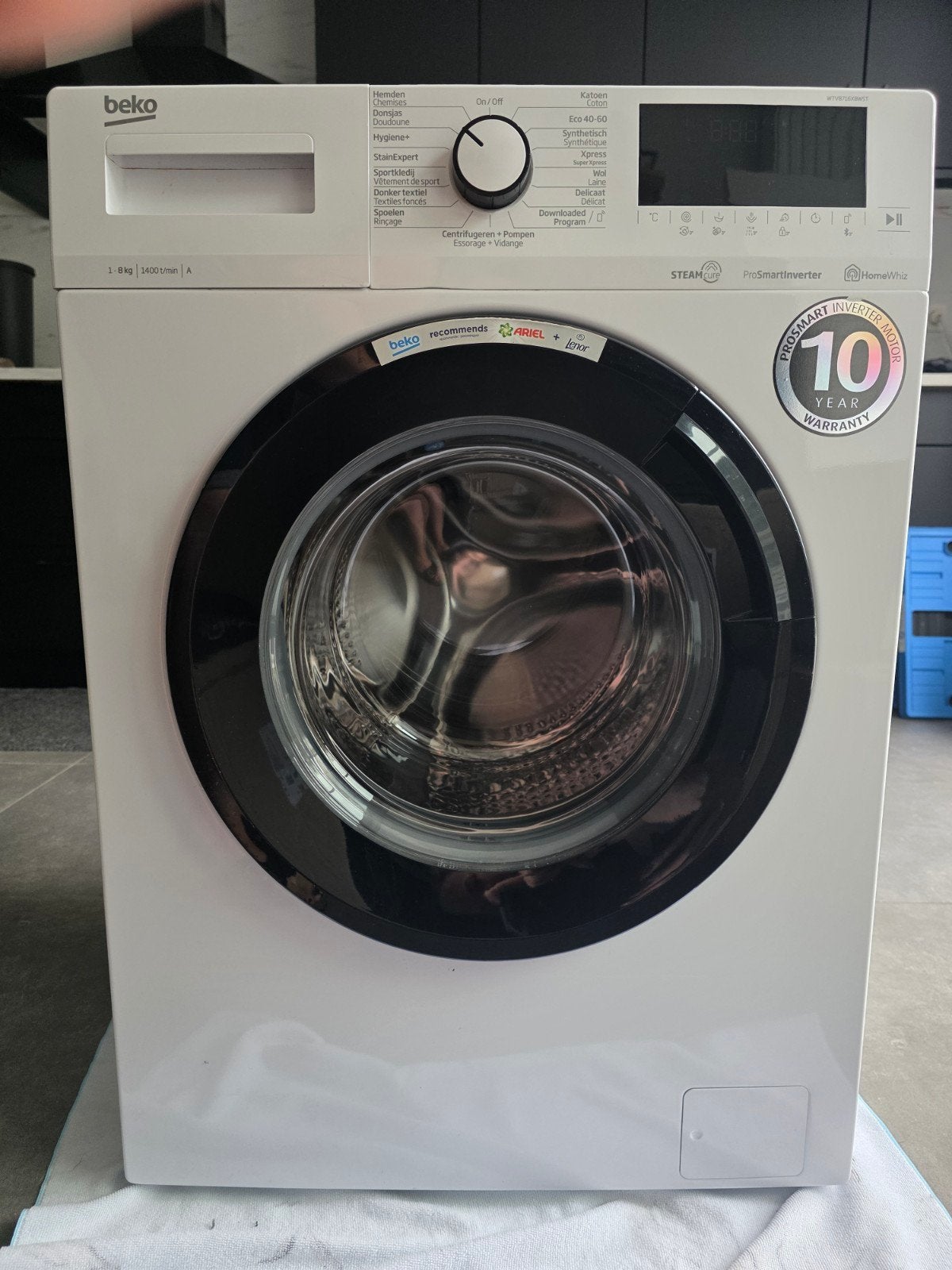 Wasmachine Beko 1,5 jaar oud, Elektronische apparatuur, Wasmachines, 6 tot 8 kg, Ophalen, Zo goed als nieuw, 1200 tot 1600 toeren