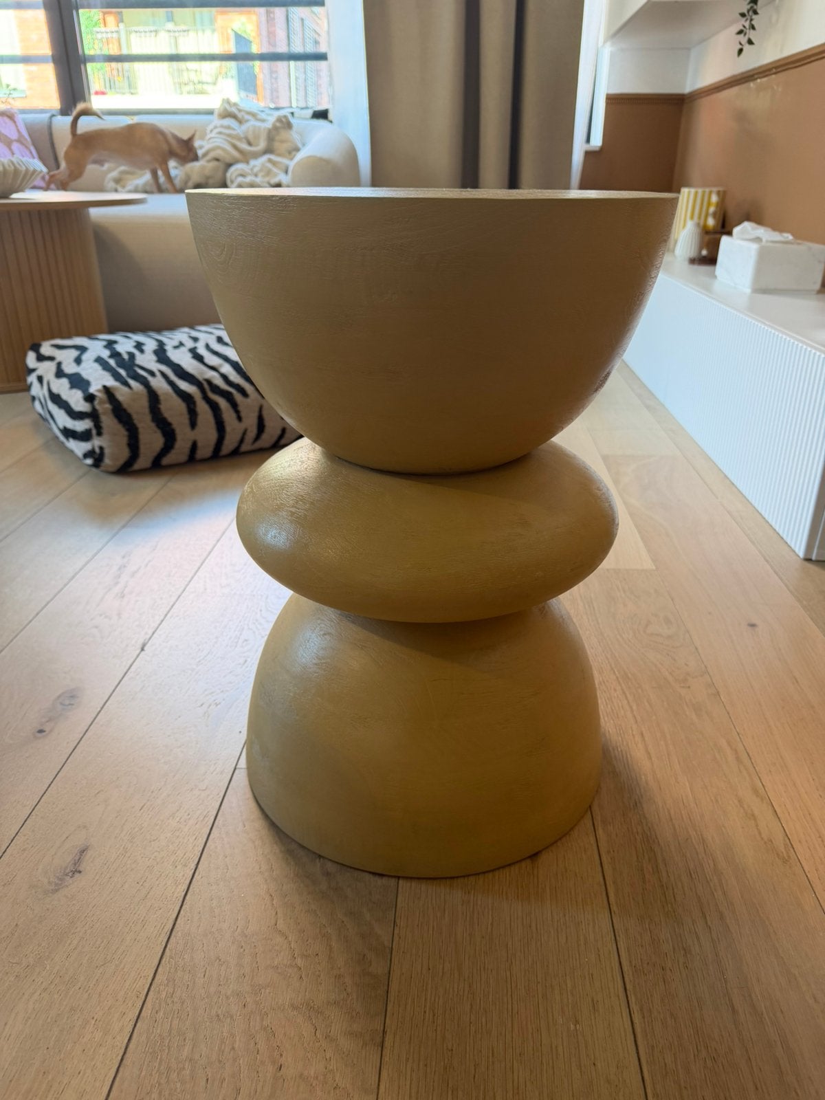Table d’appoint design Westwing – beige, Enlèvement ou Envoi, Comme neuf