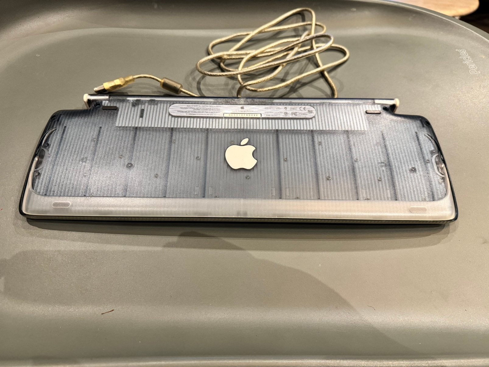 Vintage Apple USB Keyboard M2452 – Transparant – 1999, Ophalen of Verzenden, Azerty, Gebruikt, Bedraad