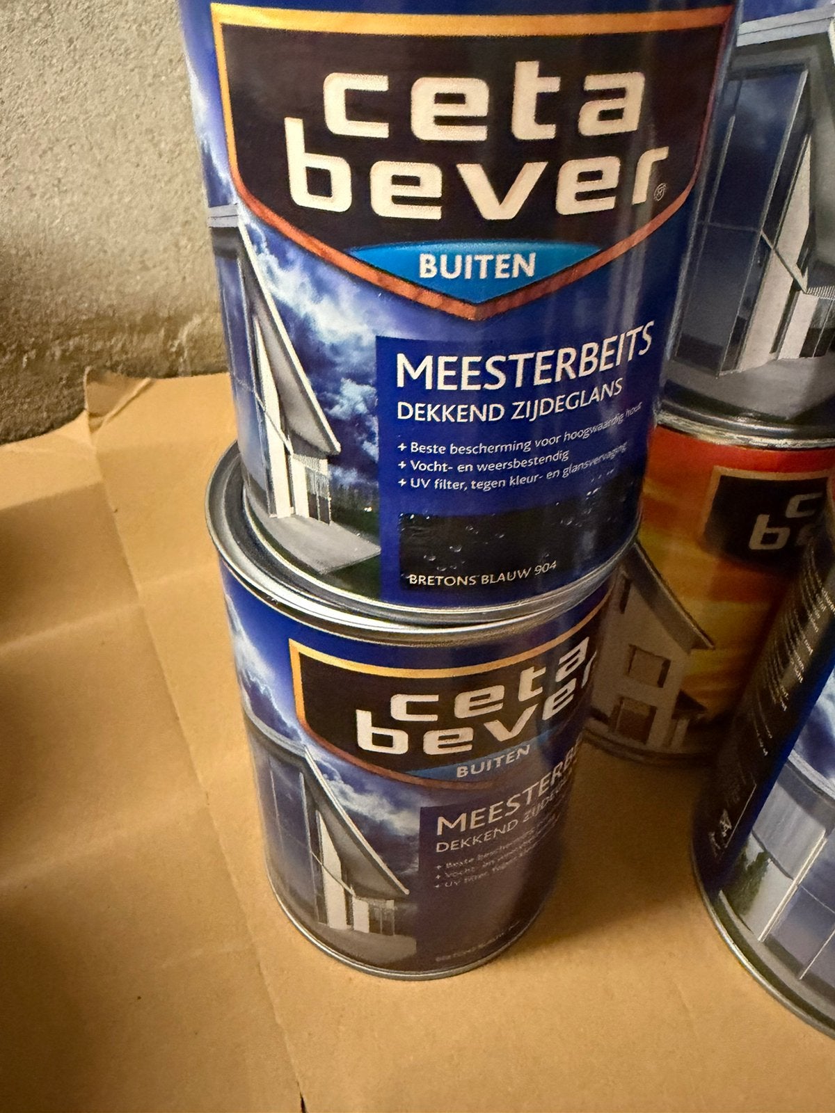 Cetabever dekkende beits Bretons blauw 0,75l/1,25liter, Hobby & Loisirs créatifs, Enlèvement ou Envoi, Neuf