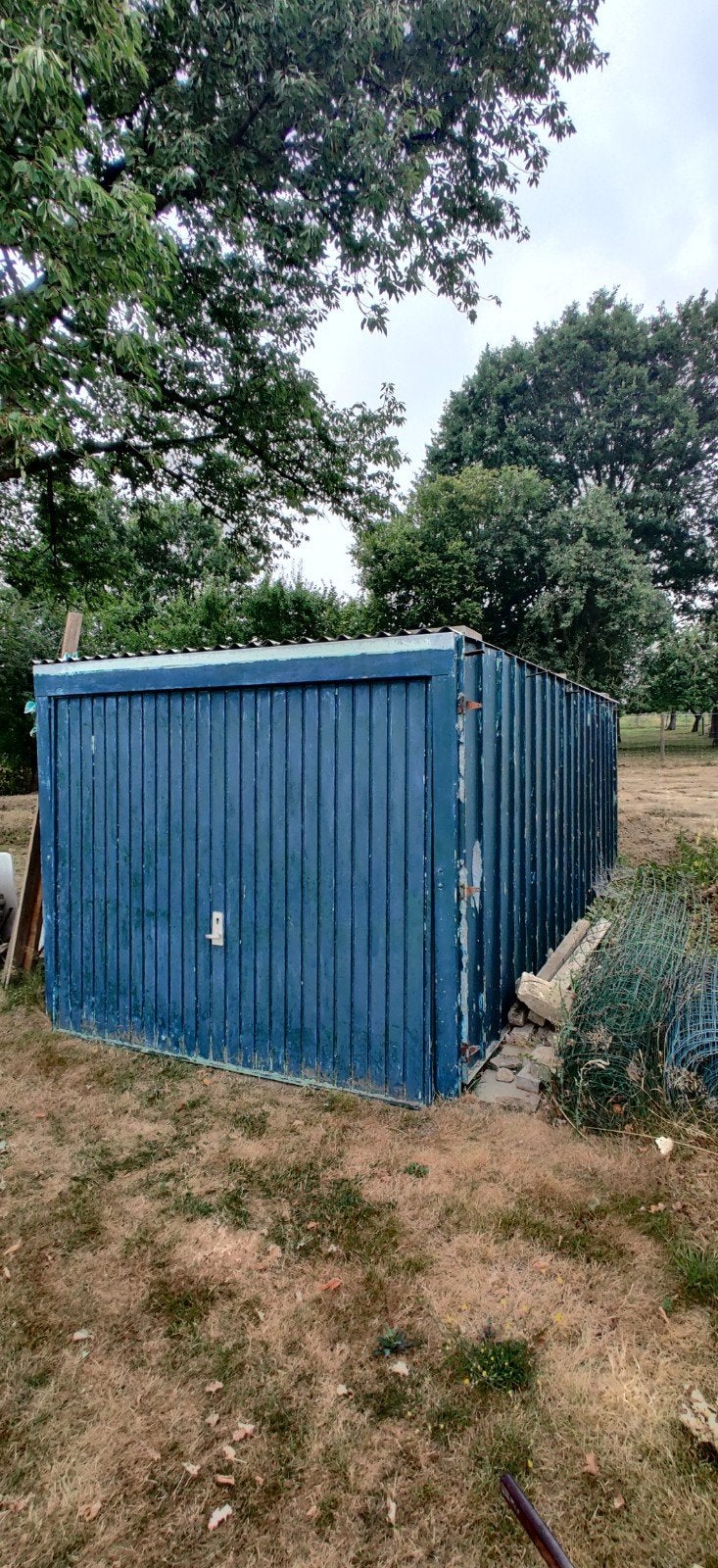Metalen garagebox, Ophalen