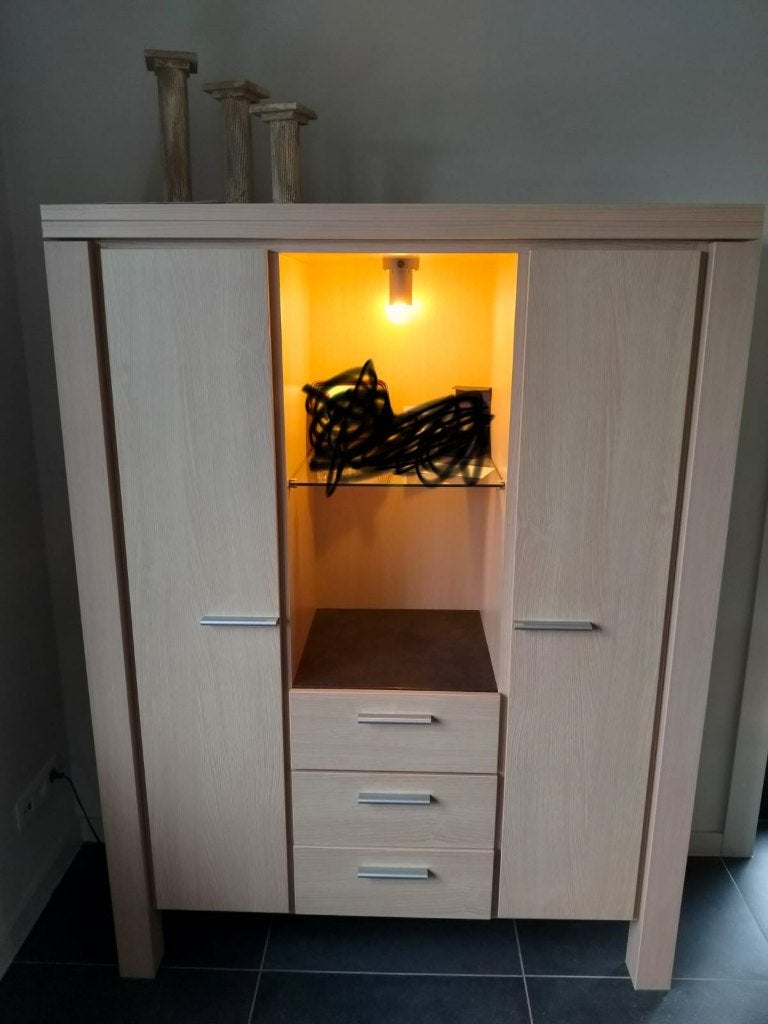 Buffetkast met stenen blad, 25 à 50 cm, Comme neuf, 100 à 150 cm, 150 à 200 cm