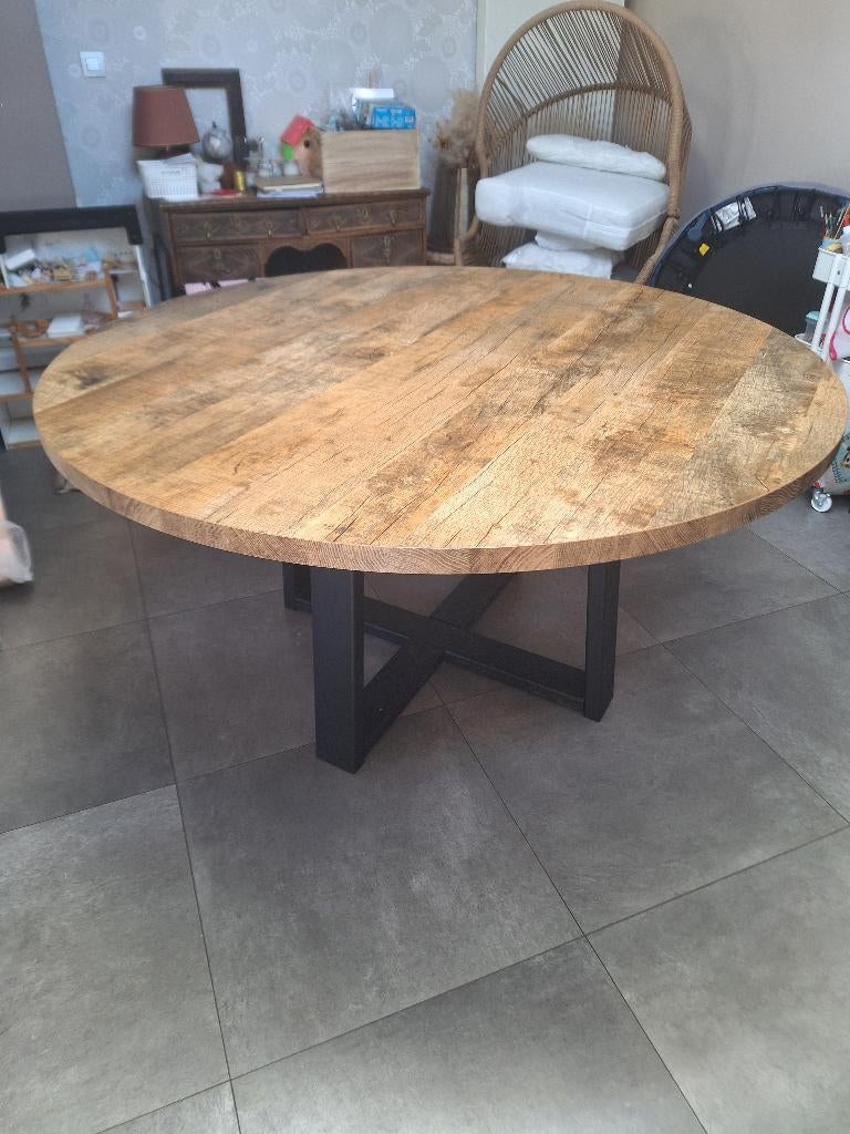 Table à manger avec chaises, Cinq personnes ou plus, Rond, 100 à 150 cm, Enlèvement