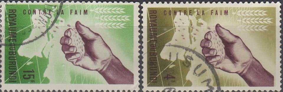 Burundi - Strijd tegen de honger - 1963, Verzenden, Gestempeld
