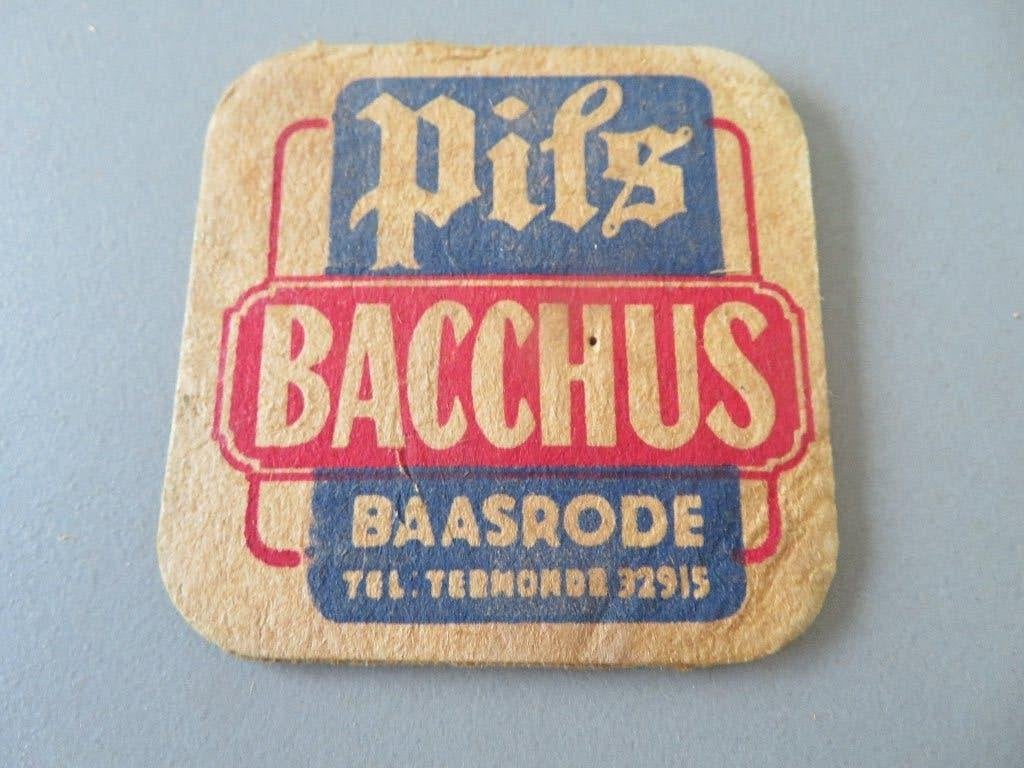 bierviltje Bacchus Pils Baasrode, Ophalen of Verzenden, Zo goed als nieuw, Viltje(s), Overige merken