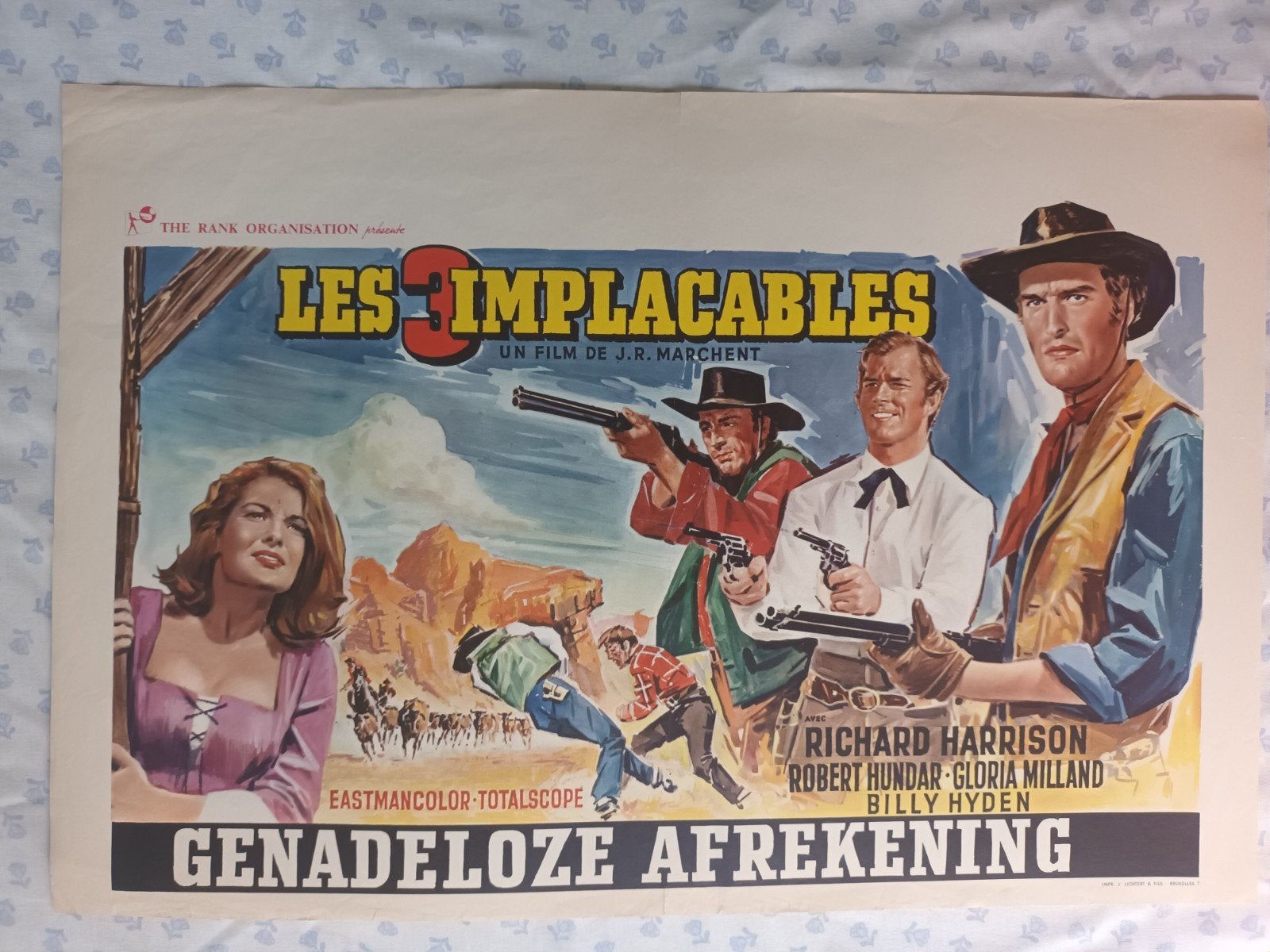 filmposter De genadeloze afrekening, Gebruikt, Verzenden, Rechthoekig Liggend, A1 t/m A3
