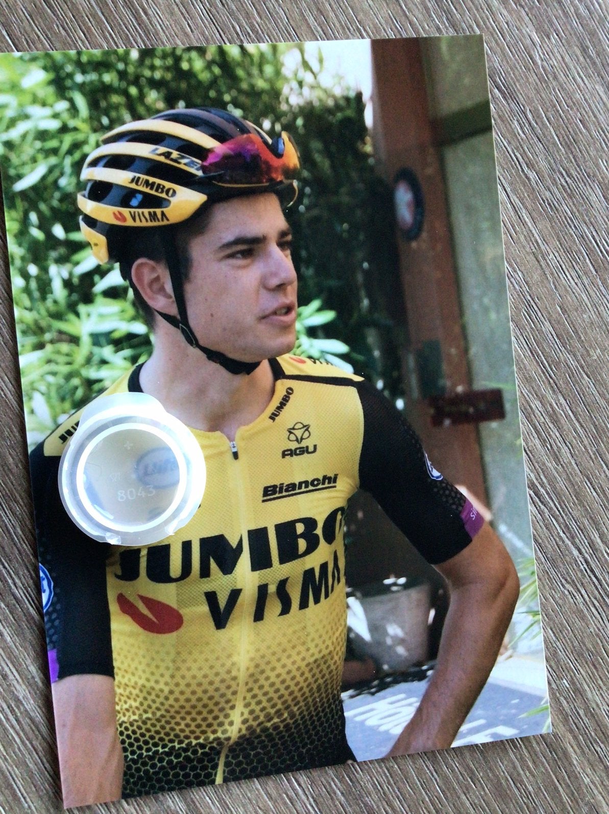 Wielerfoto wout van aert, Ophalen of Verzenden, Zo goed als nieuw