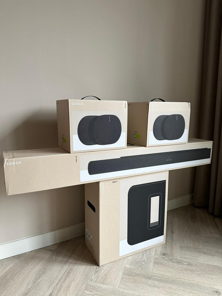 SONOS Ultieme meeslepende set met Arc Ultra VOORRAAD, Overige merken, Overige systemen, Nieuw, Ophalen of Verzenden