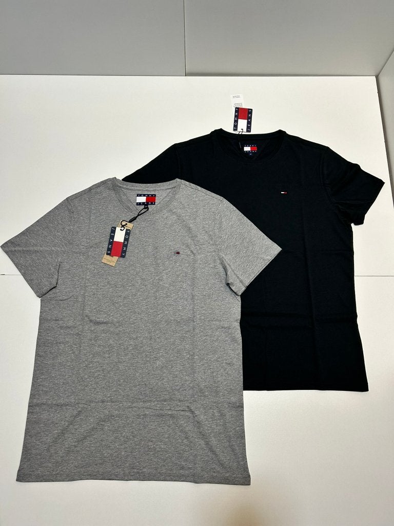 2 x Tommy Jeans T-shirt, Kleding | Heren, Maat 48/50 (M), Nieuw, Ophalen of Verzenden, Grijs