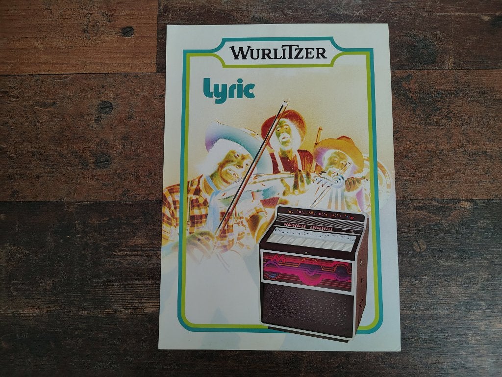 Flyer: Wurlitzer Lyric (1976) jukebox, Ophalen of Verzenden, Wurlitzer