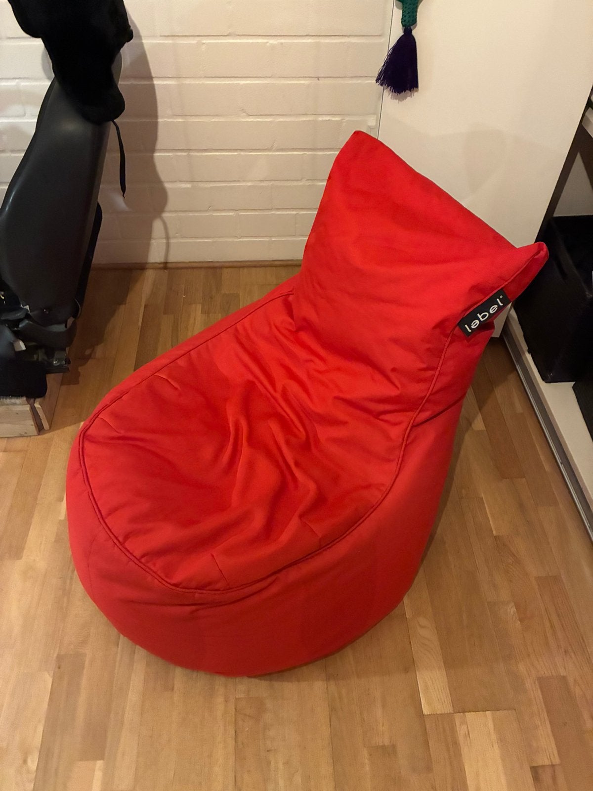 Lebel rode zitzak, Huis en Inrichting, Ophalen of Verzenden, Zo goed als nieuw, Rood, Zitzak