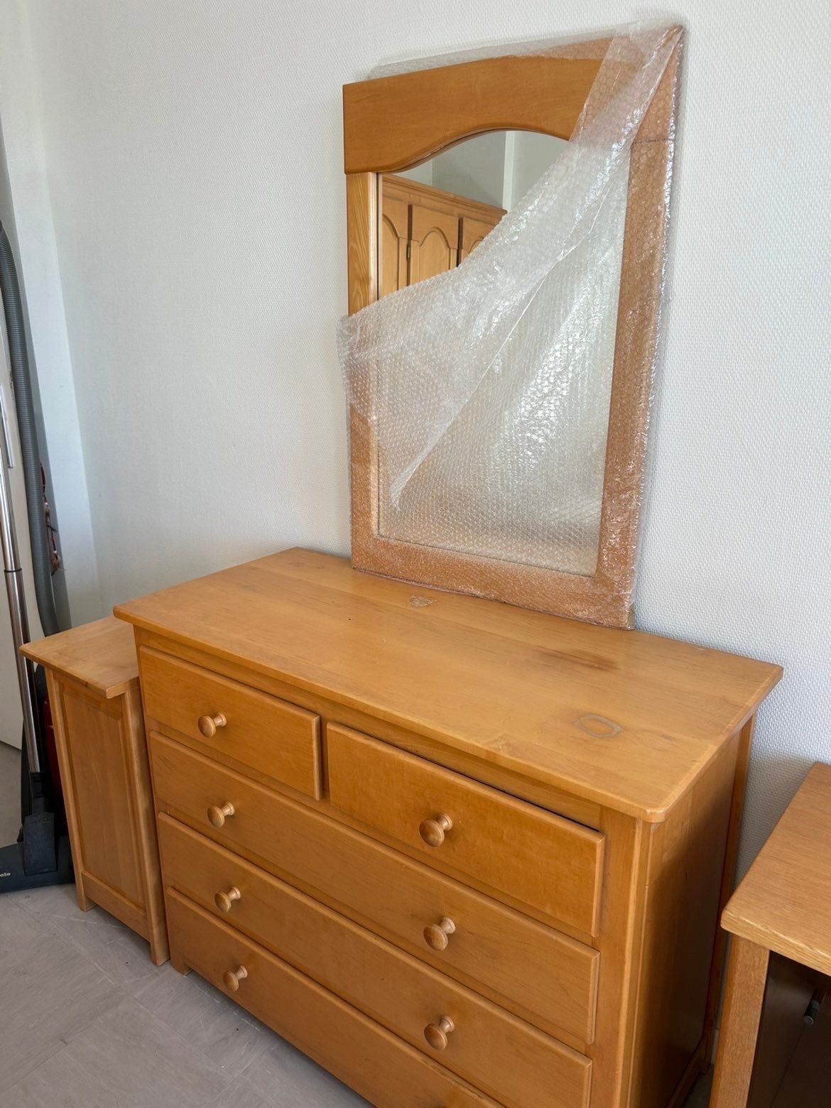 commode 5 tiroirs Erable massif, Enlèvement, Bois, 50 à 100 cm, Moins de 100 cm