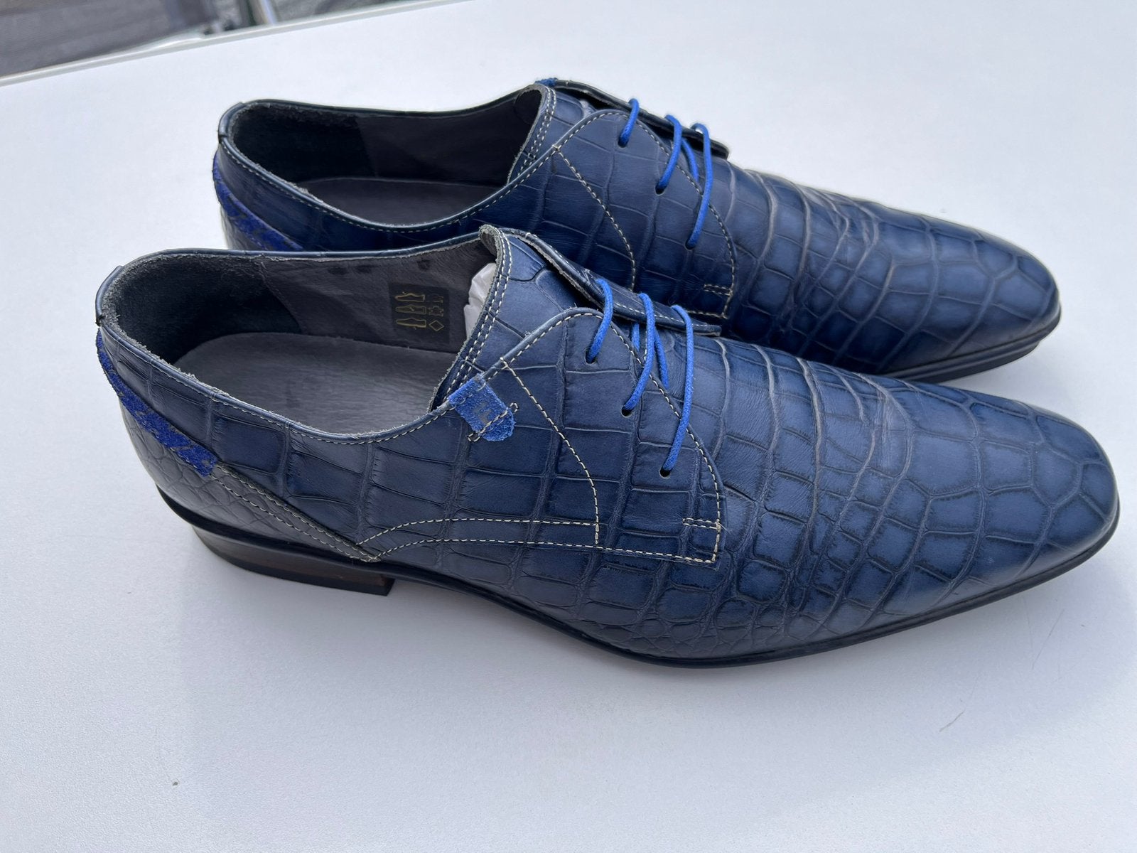 Floris van Bommel herenschoenen maat 10.5 / 45 H, Kleding | Heren, Schoenen, Blauw, Ophalen of Verzenden, Zo goed als nieuw, Veterschoenen