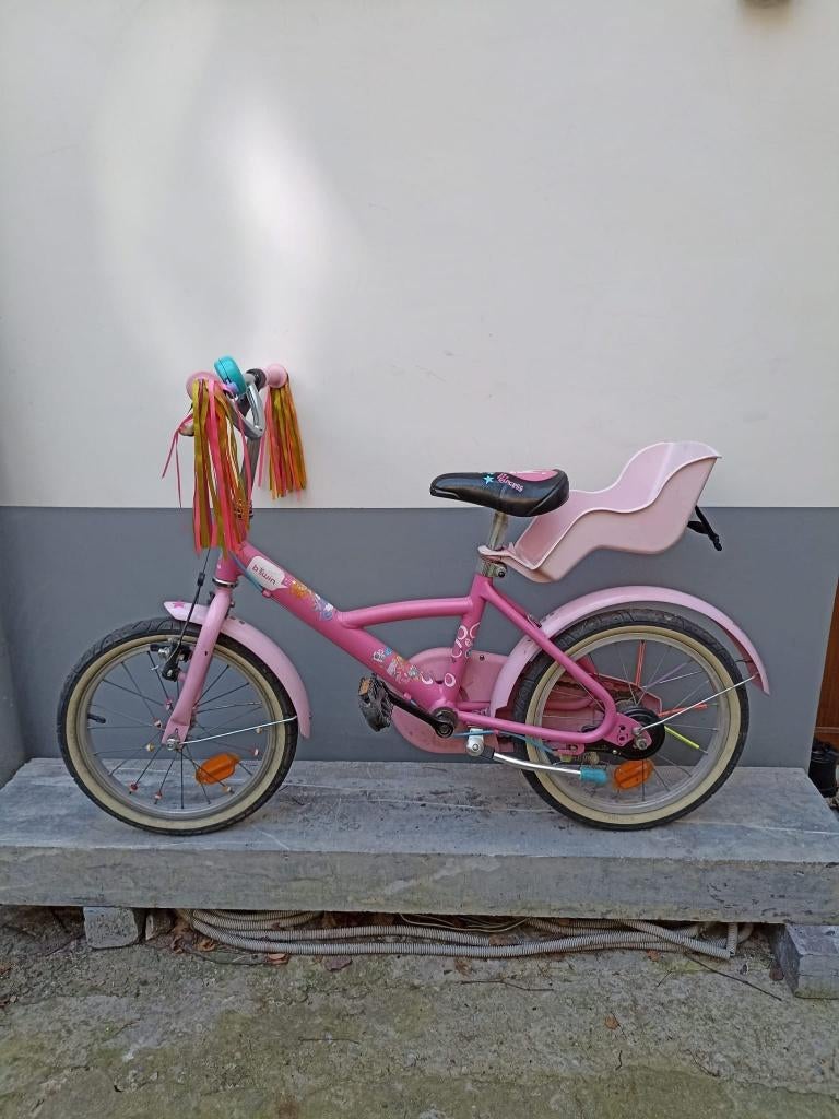 Roze kinderfiets Decathlon, Ophalen, Gebruikt, 16 tot 20 inch, BTwin Décathlon
