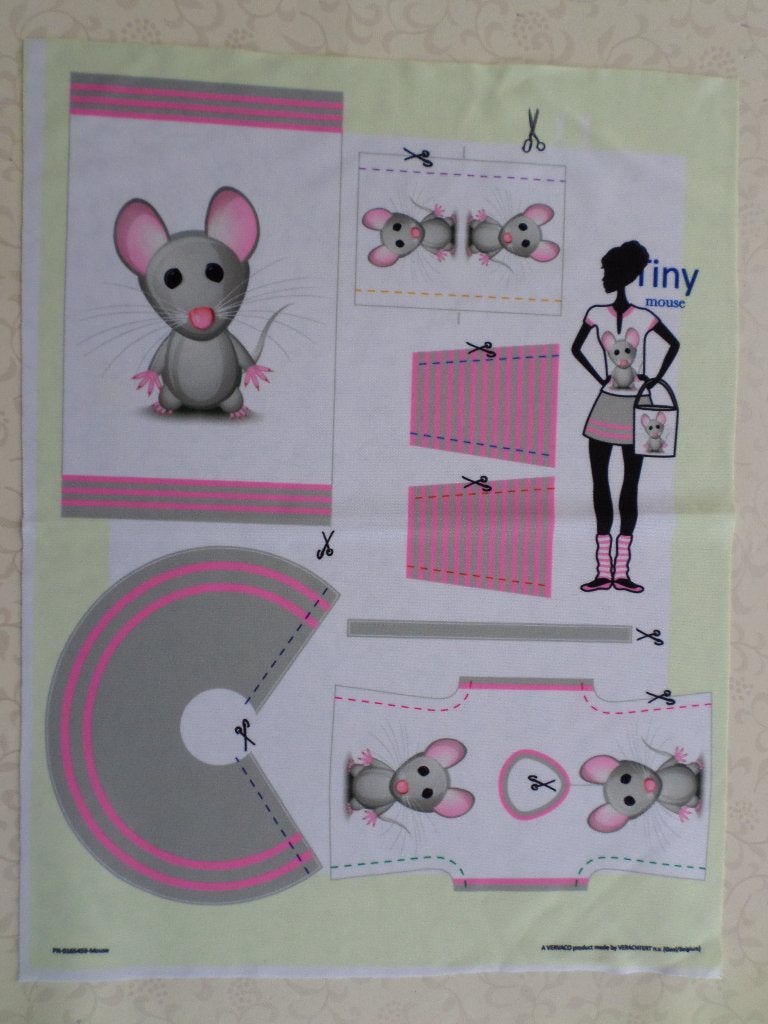 Kleed je pop aan Roos Productions Vervaco Tiny - Muis, Hobby en Vrije tijd, Naaien en Fournituren, Ophalen of Verzenden, Nieuw
