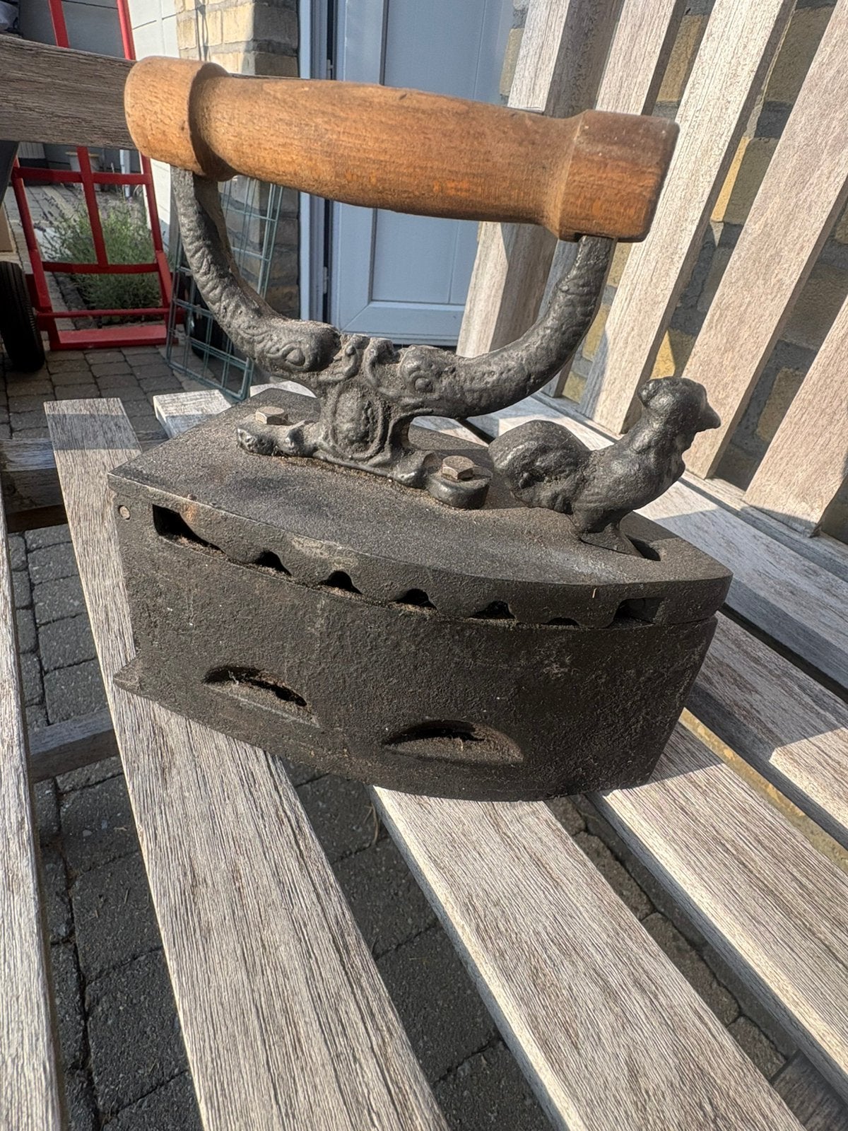 Antiek strijkijzer houtskool, Antiek en Kunst, Ophalen