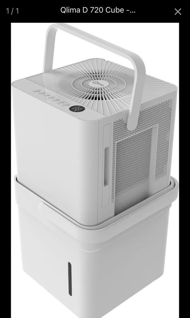 Qlima D720 cube ontvochtiger 24l per dag, Elektronische apparatuur, Ophalen, Gebruikt, Luchtontvochter