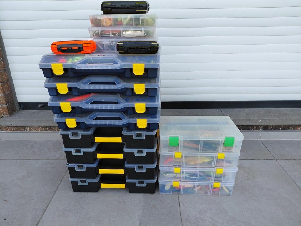 Volledige snoek uitrusting ,stokken, shads, pluggen,....., Watersport en Boten, Hengelsport | Algemeen, Ophalen, Gebruikt, Werphengel