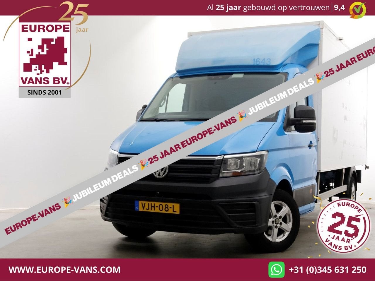 Volkswagen Crafter 35 2.0 TDI E6 Bakwagen met achterdeuren 2, Blauw, Bedrijf, Onderhoudsboekje, Te koop