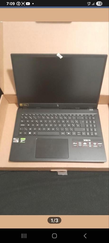 Acer v15 rtx 4050 tekoop, Neuf, Amd ryzen 5 7000, 512 GB, Gaming