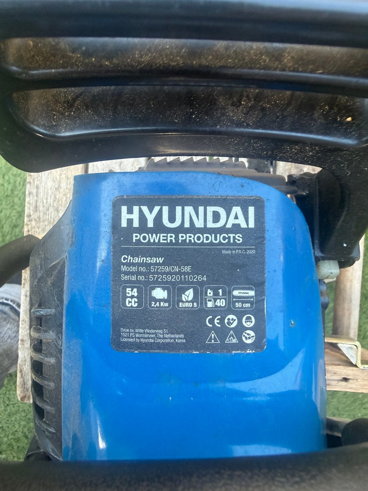 Hydundai kettingzaag, Enlèvement, Comme neuf, Essence