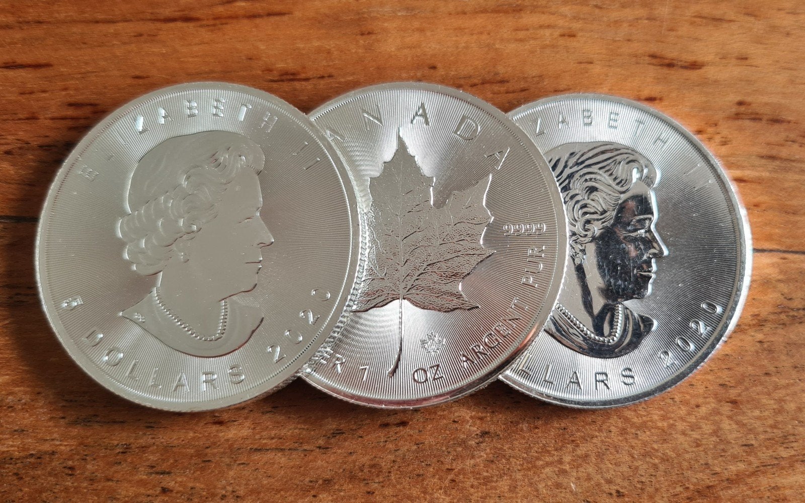 3x 1 oz zilver maple leaf, Postzegels en Munten, Ophalen of Verzenden