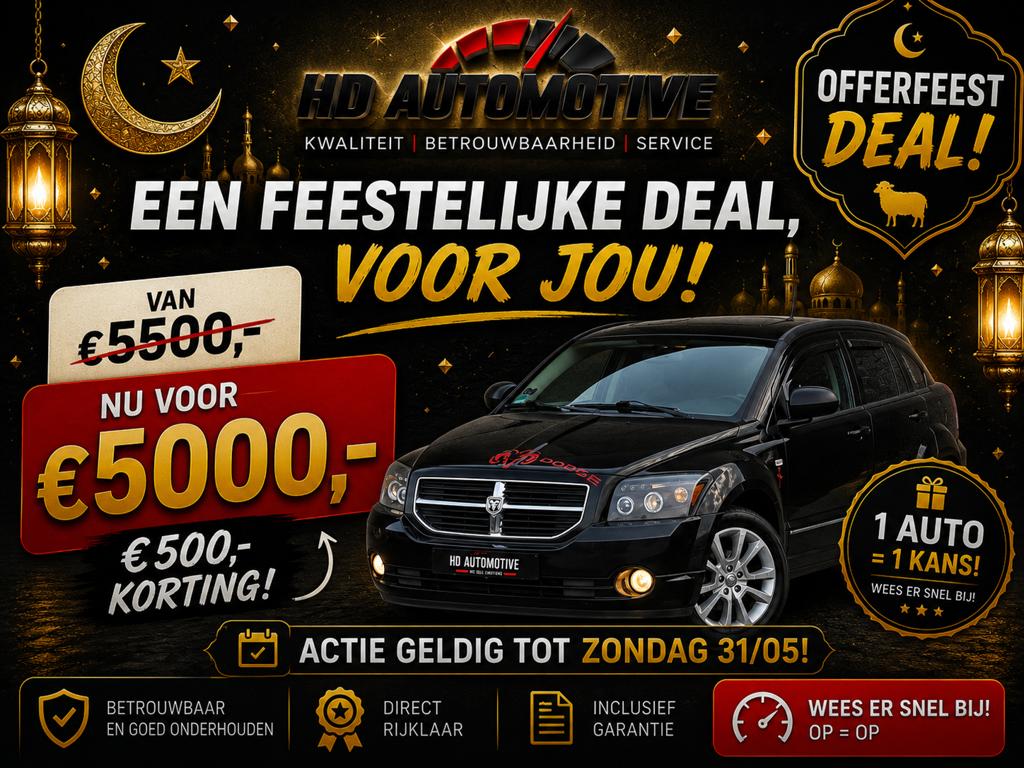Dodge Caliber 2.0– Open Dak – Airco – 12M Garantie – Gekeurd, Auto's, Dodge, Bedrijf, Te koop, Caliber, ABS, Airbags, Airconditioning