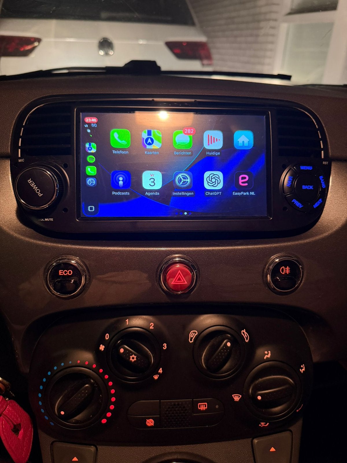 Navigatie voor Fiat 500 (zwart) – CarPlay & Android Auto, Auto-onderdelen, Ophalen, Nieuw, Fiat