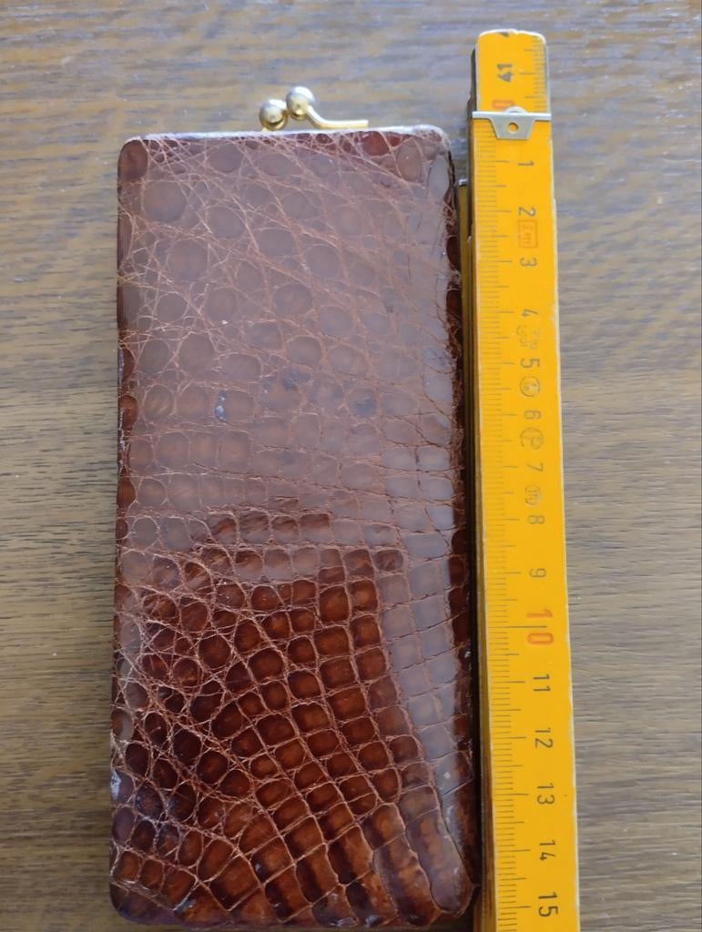 Étui/pochette à lunettes marron vintage en cuir pour femme, Envoi