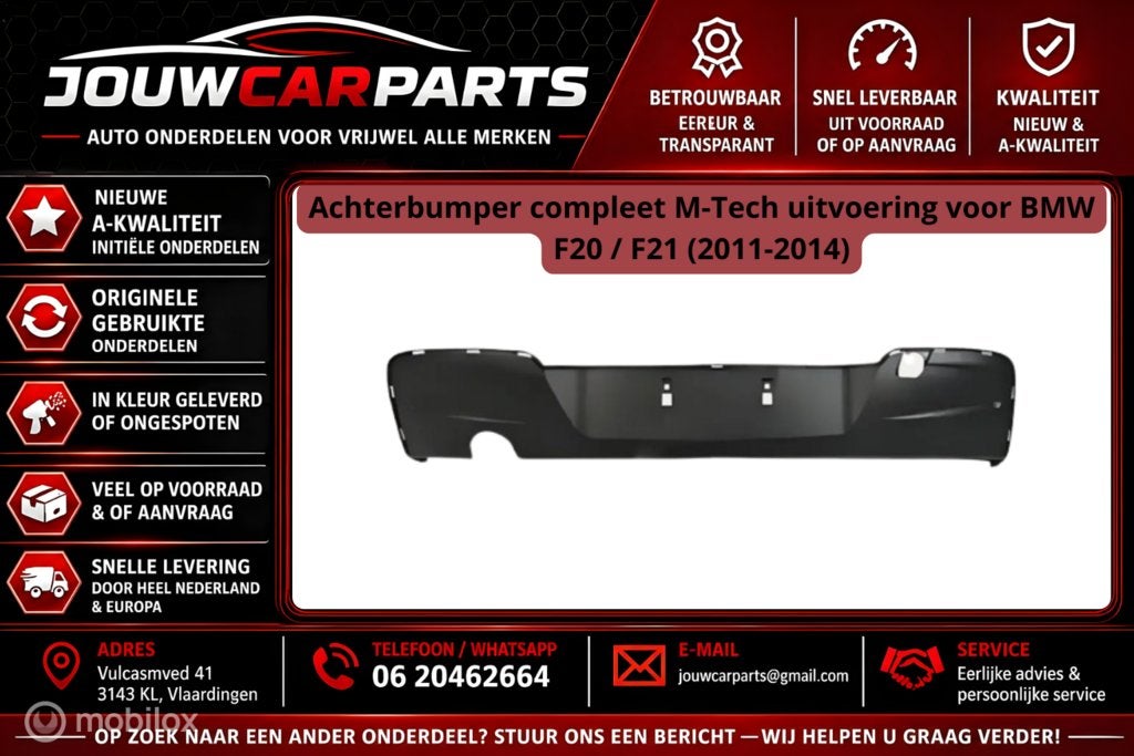 diffuser BMW 1-serie F20 F21 ('11->) m tech / m paket, Auto-onderdelen, Nieuw, Ophalen of Verzenden, BMW, Achter bumper