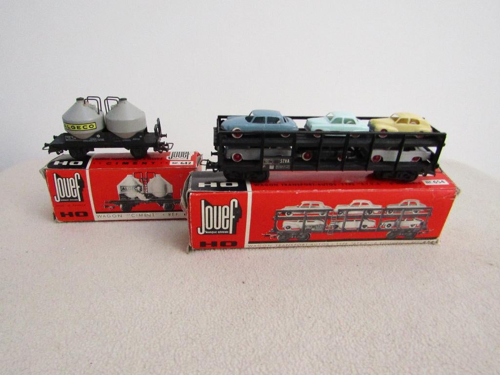 Jouef HO - 654 / 642 wagons, Hobby en Vrije tijd, Gebruikt, Jouef, Gelijkstroom of Wisselstroom, Wagon