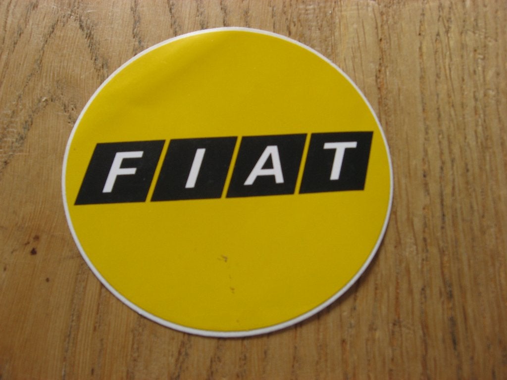 Vintage Sticker Fiat, Ophalen of Verzenden, Nieuw, Auto of Motor