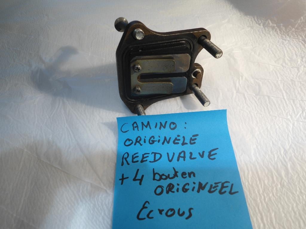 Honda camino : originele reedvalve met 4 originele bouten, Fietsen en Brommers, Ophalen, Zo goed als nieuw, Blok, Honda Camino