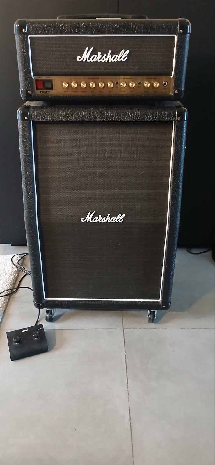 marshall dsl20 hr en cab marshall mx212 ar te koop, Musique & Instruments, Amplis | Basse & Guitare, Enlèvement, Comme neuf, Guitare