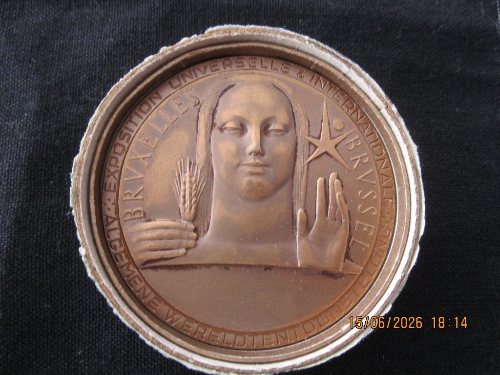 EXPO 58 - MÉDAILLE COMMÉMORATIVE - BRONZE, Enlèvement ou Envoi, Comme neuf