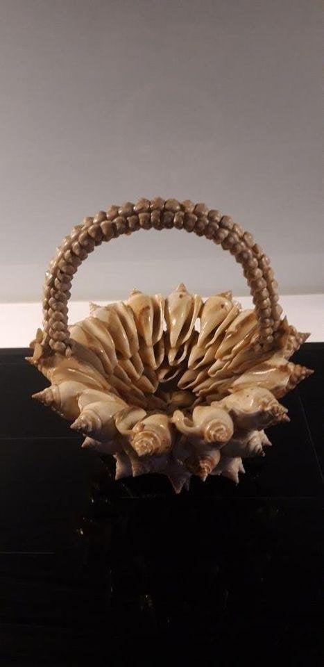 Panier en coquillage vintage avec poignée, Enlèvement ou Envoi